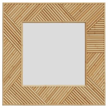 Lapta - Specchio quadrato con cornice in legno 40x40 cm