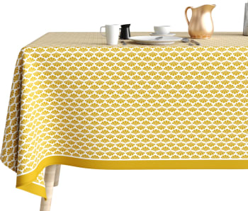 Cote nappe - Nappe coton jaune 140x300 cm