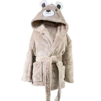 Peignoir Enfant à Capuche - Flanelle Douce - Imprimé Animal - 2-8 Ans