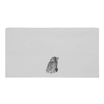 Zebra - Serviette de toilette en coton Blanc 50x100 cm