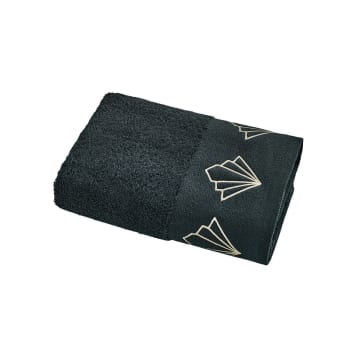 Palima - Drap de bain en coton Noir 70x140 cm