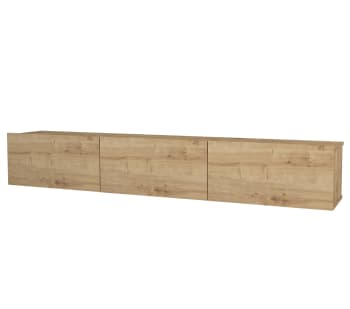 DAMLA - TV-Möbel 3-Türig Holz hängend