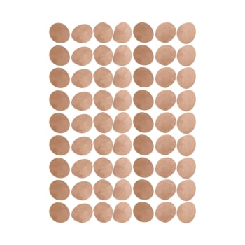 Stickers mureaux en vinyle rondes style aquarelle brun