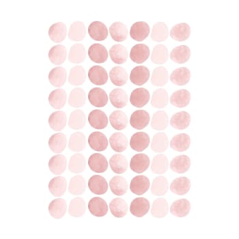 Pegatinas de topitos acuarela en vinilo decorativo mate rosa