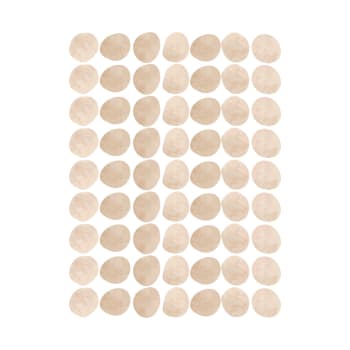 Stickers mureaux en vinyle rondes style aquarelle beige