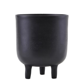 Cache-Pot en métal noir H 18 cm
