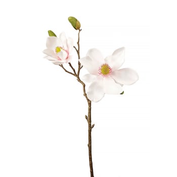 Tige de magnolia artificielle rose H53