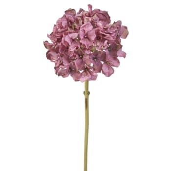 Leslie - Tige d'hortensia artificielle rose H50