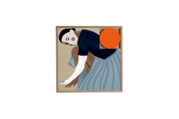 Miror - Tableau en bois taquin portrait de femme  48 x 48