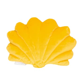 Cojin concha de terciopelo amarillo