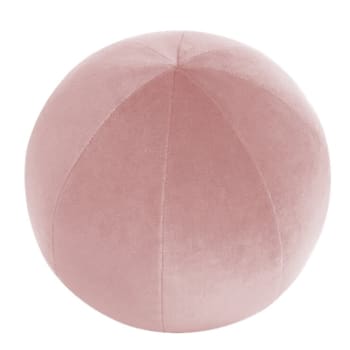Cuscino sfera in velluto rosa