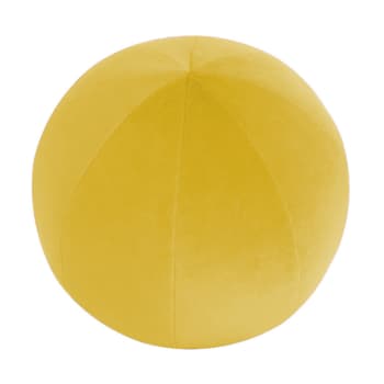 Cuscino sfera in velluto giallo