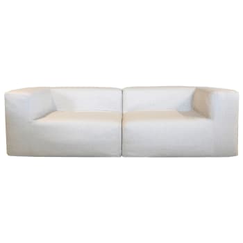 Sofabezug für ein 3-Sitzer-Sofa, leinen
