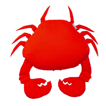 Pouf crabe extérieur flottant rouge vif