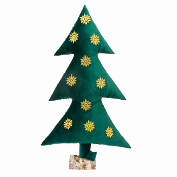 Leuchtender Weihnachtsbaum aus Samt, 150cm, grün