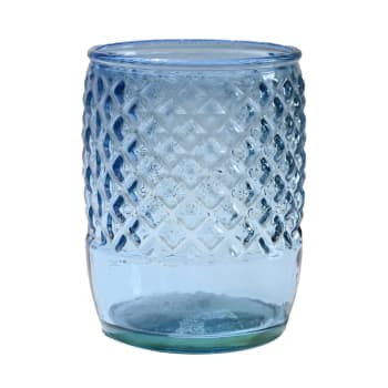 Diamond - Gobelet en verre recyclé  ciel 12 cm