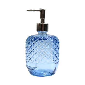 Diamond - Distributeur de savon en verre recyclé  ciel 18 cm