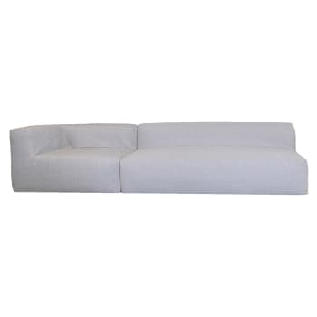 Outdoor-Sofahülle für ein 4/5 Sitzer-Sofa in Leinenoptik, taupe