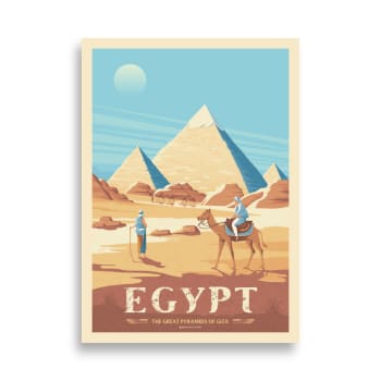 Affiche Le Caire Egypte - Pyramides de Gizeh 30x40 cm