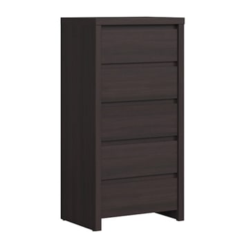 Chiffonier 5 Tiroirs Effet Bois Naturel - Dimensions 40 X 48 X 118 Cm, Marque 5five