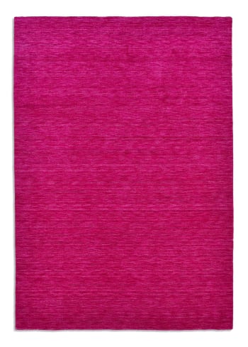 HOLI - Tappeto intessuto a mano in lana - Rosa scuro - 090x160 cm