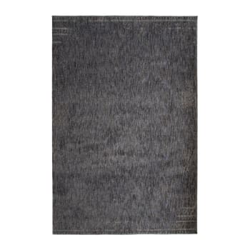 Recycle - Tapis extra-doux motif usé gris noir 160x230