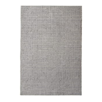 Media - Alfombra polipropileno/algodón, líneas beige, 160x230