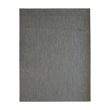 Terrain - Tapis intérieur-extérieur aspect jute gris clair 195x275