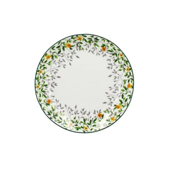 Florale - Lot de 6 assiettes à dessert en porcelaine décorée 19cm