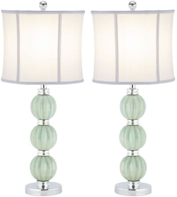 Margurite - Lot de 2 Céramique Lampes de table en Vert