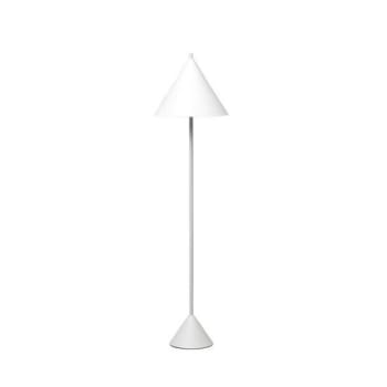 INDI - Lampada LED da terra con paralume in metallo bianca cm 40x40 156h