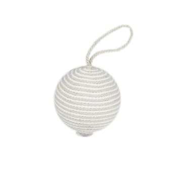 NAVIDAD - Bola Navidad artesanal de cuerda de algodón reciclado multicolor 7 cm.