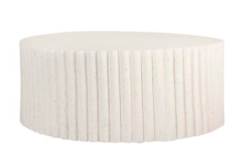 Mesa blanco de policarbonato 106x106x42cm