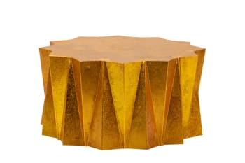 Mesa dorado de metal 74x74x38cm