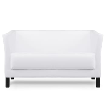 ESPECTO - Modernes Sofa 2 Sitzer, aus Kunstleder, weiß