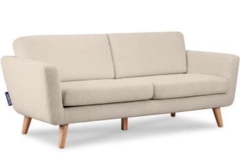 TAGIO - Skandinavisches  Sofa 3 Sitzer, cremig