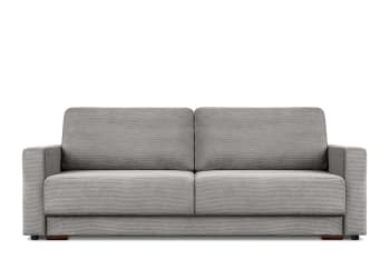 RUVIS - Sofa 3-Sitzer aus Kordstoff, hellgrau