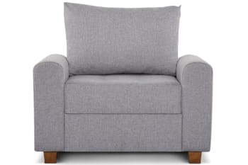 HOMCOM Sitzsack aufblasbares Sofa Bodensessel Sitzkissen gepolstert  Polyester-Gewebe Schaumstoff-Füllung Dunkelgrau Ø115x71 cm