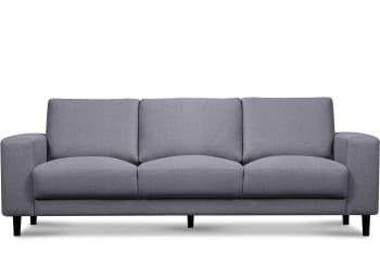 ALIO - Minimalistisches Sofa, 3 Sitzer,, hellgrau