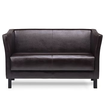 ESPECTO - Modernes Sofa 2 Sitzer, aus Kunstleder, Braun