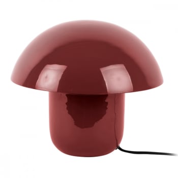 Fat mushroom - Lampe à poser champignon métal rouge H25cm