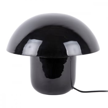 Fat mushroom - Lampe à poser champignon métal noir H25cm