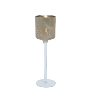 ATMOSPHERA Vaso Per Candele In Vetro Vintage – Blu Anatra, H20 X D23 Cm - 2
