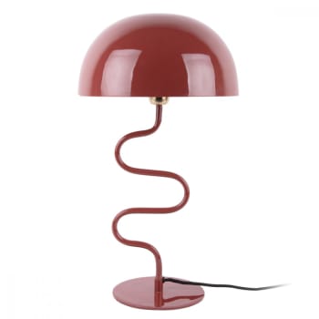 Twist - Lampe à poser torsadée métal rouge H54cm