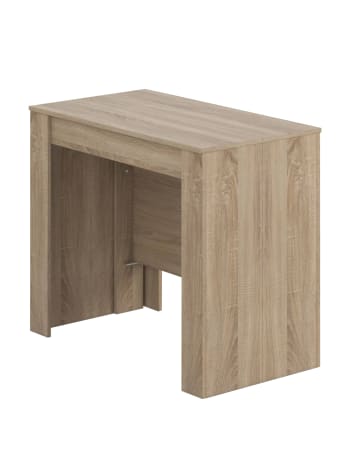 Aguta - Table extensible effet bois 51/237x90 cm chêne