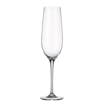 URIA - Boîte de 6 flûtes à champagne 270ml en cristal sans plomb