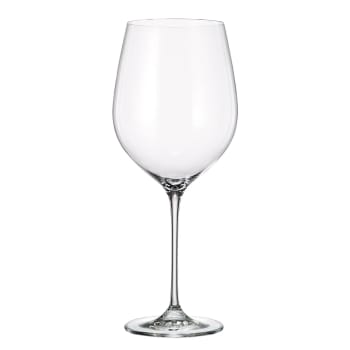 URIA - Boîte de 6 verres à Bordeaux  740ml en cristal sans plomb