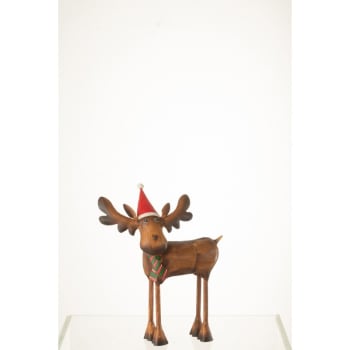 Escultura navideña de metal multicolor de 22x10x26 cm