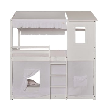 Tetto per il letto a castello Montessori cotone bianco 90x196cm