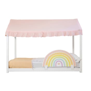 Tetto per il letto Montessori cotone rosa 40x200,5x100cm